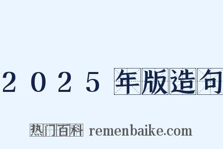 2025年版造句是什么意思的图片